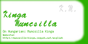 kinga muncsilla business card